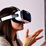 **Prompt:** Immersive reverse metaverse experience with high-quality visuals and realistic 3D audio, stimulating all five senses. The user is wearing a VR headset and interacting with the digital environment, feeling the textures and scents of the virtual world.